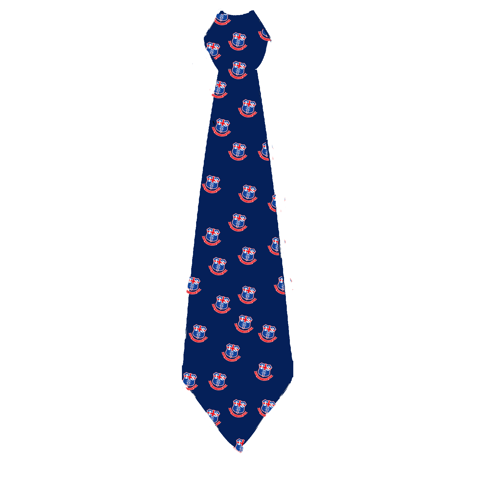 Blue Necktie With Tiny Pink Floral Pattern Mens Formal Accessory PNG Image