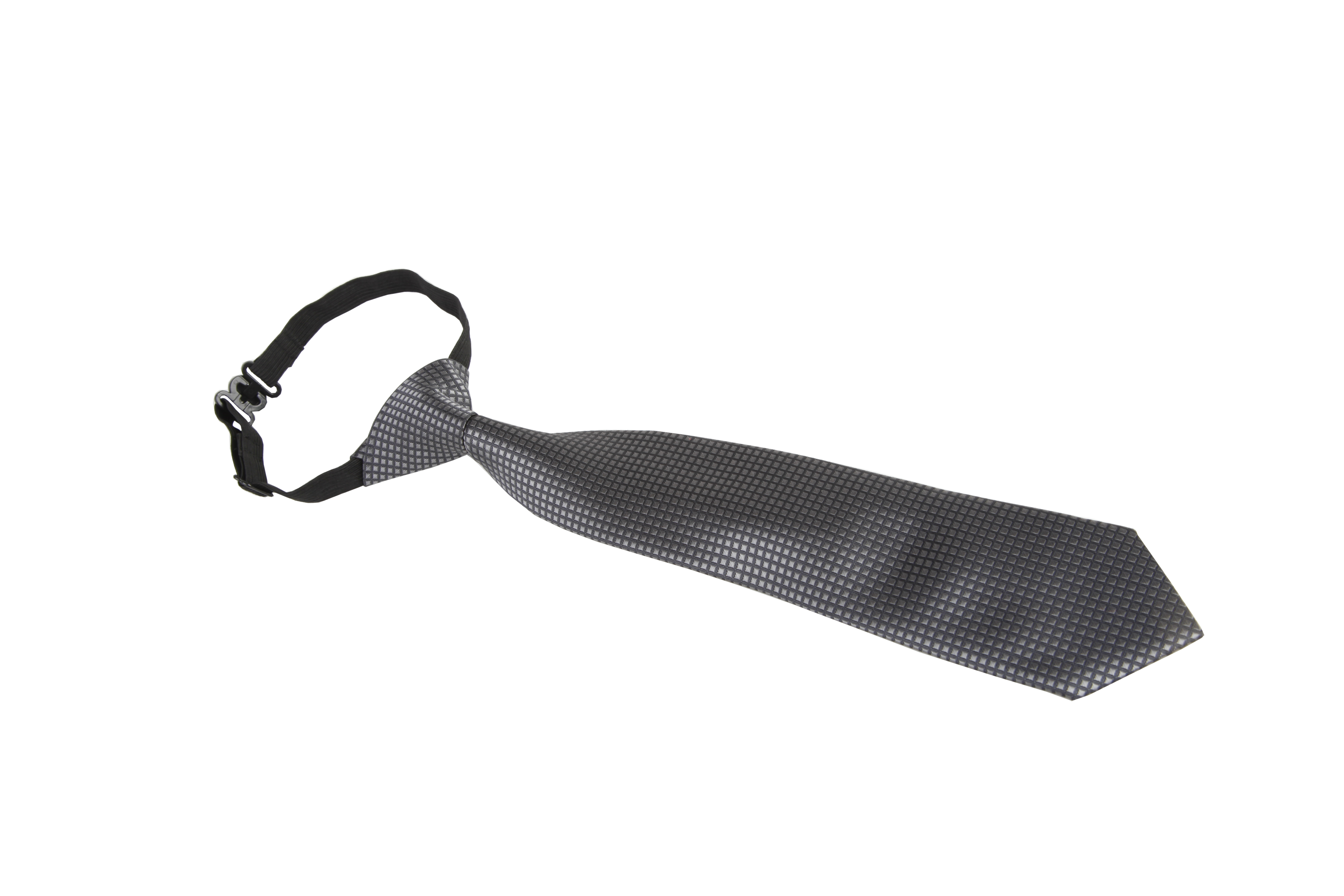 Charcoal Gray Classic Necktie With Smooth Silk Finish Isolated PNG Image