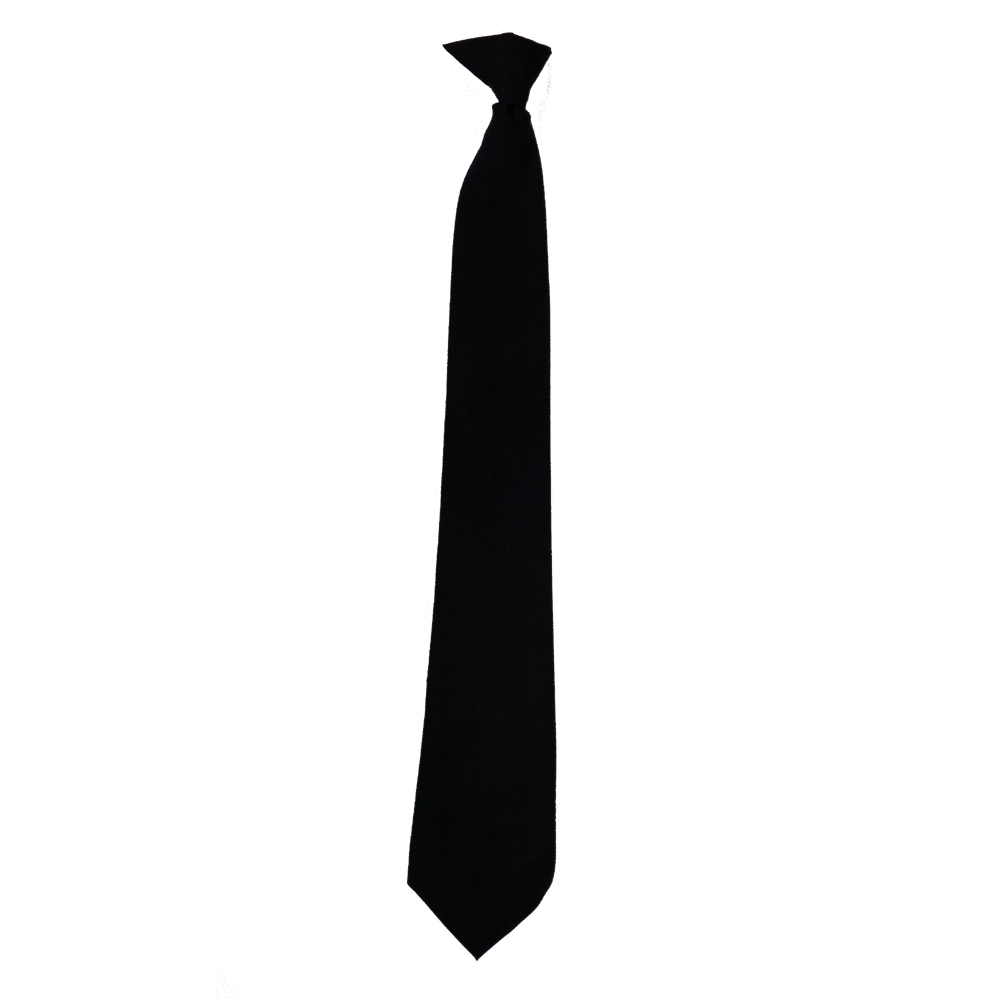 Classic Black Mens Tie Icon With Broad Knot And Pointed End PNG Image
