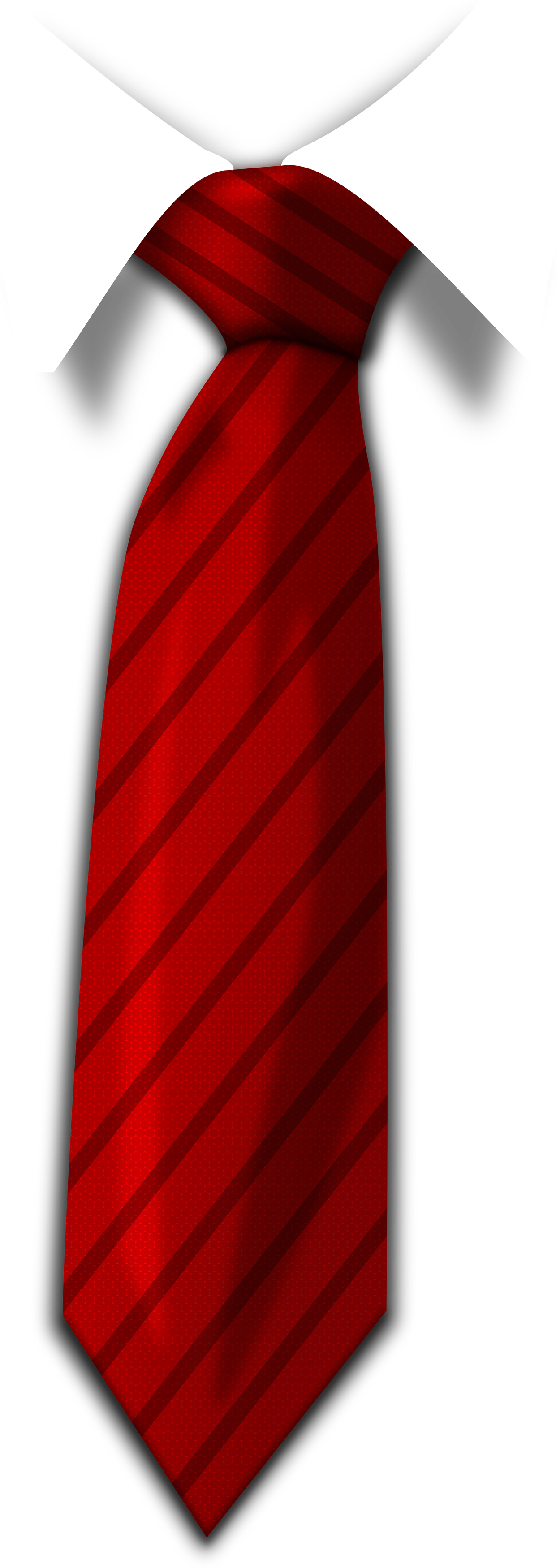 Classic Red Textured Necktie With Narrow Black Pattern Isolated PNG Graphic