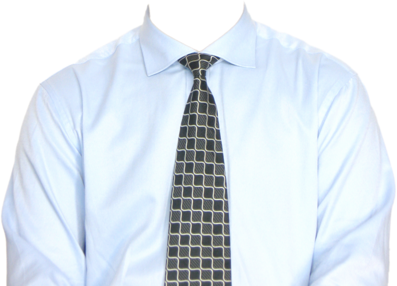 Light Blue Dress Shirt With Gray Checked Tie Mens Outfit PNG Clipart