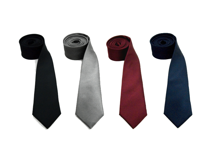 Mens Necktie Set In Black Gray Burgundy And Navy Transparent Background PNG Image