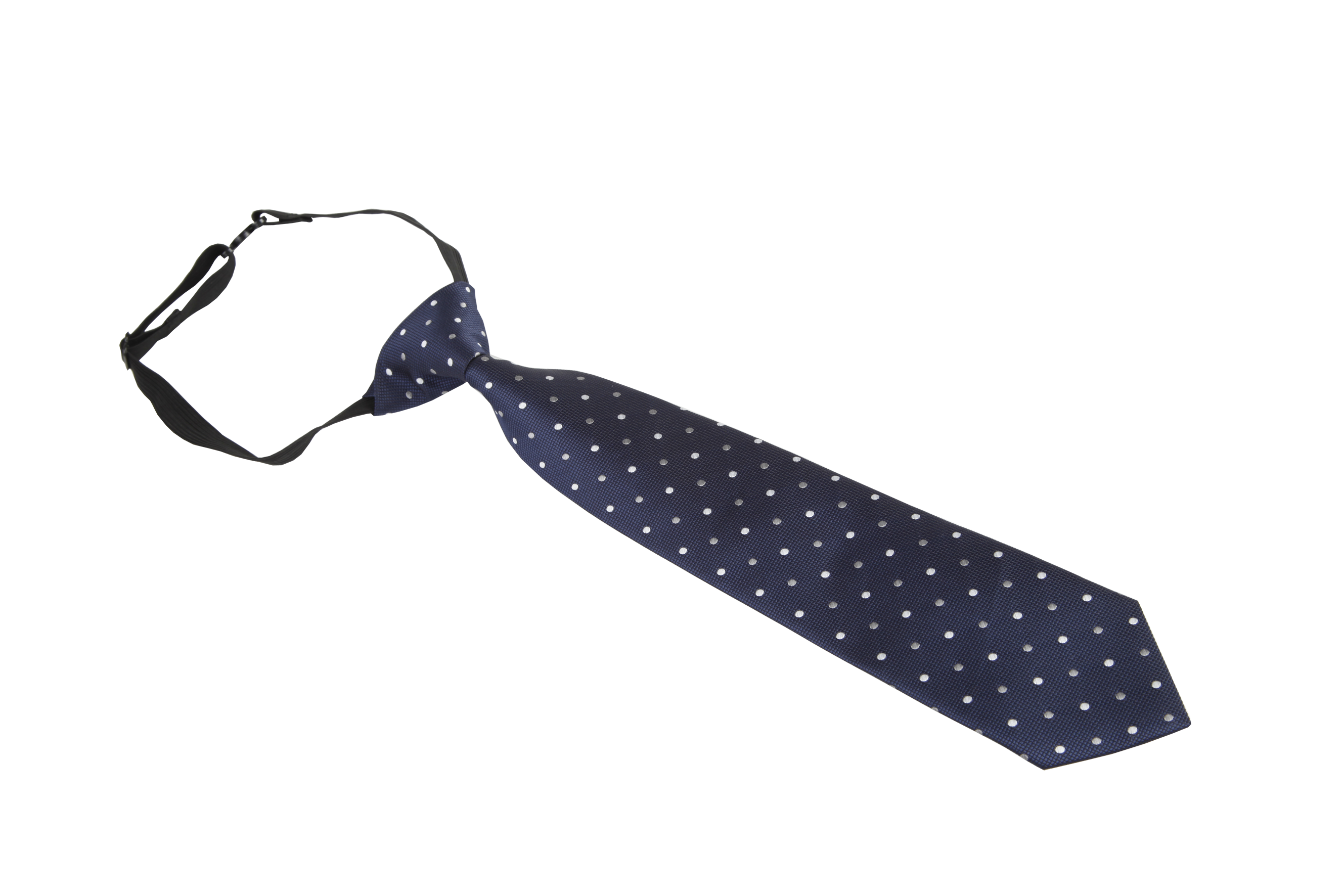 Navy Blue Necktie With Small White Dots And Diagonal Shape PNG Clipart