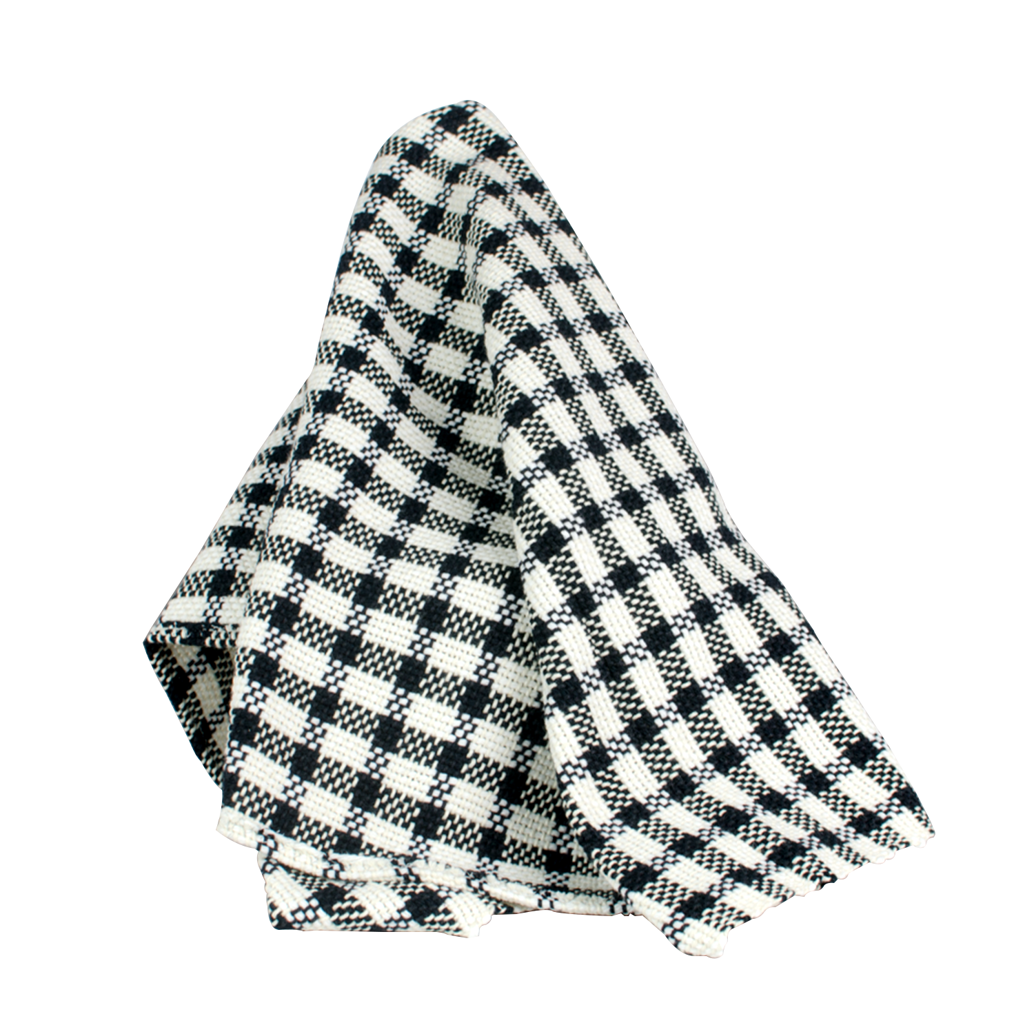 Black And White Checkered Towel Draped In Loose Fold Transparent PNG