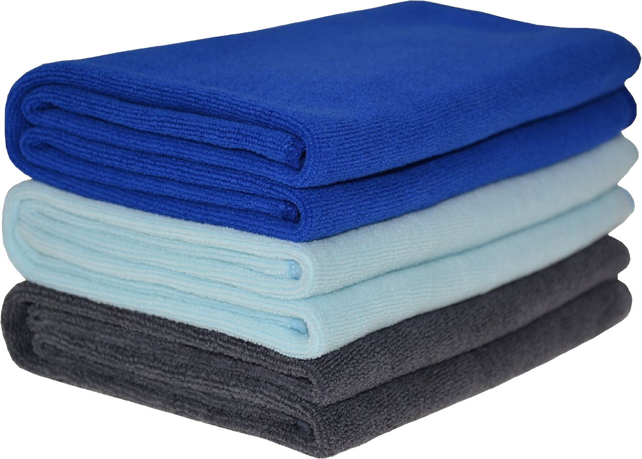 Blue Light Blue And Gray Folded Towels Color Set Transparent PNG Image