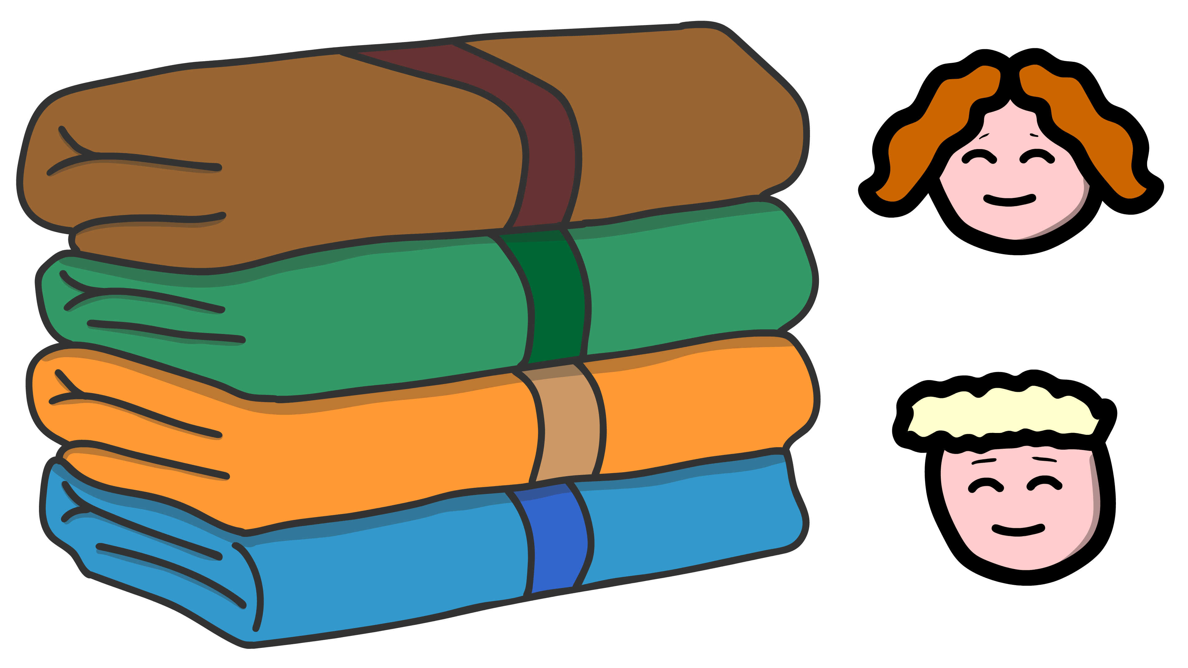 Cartoon Stack Of Colorful Towels With Smiling Faces PNG Illustration