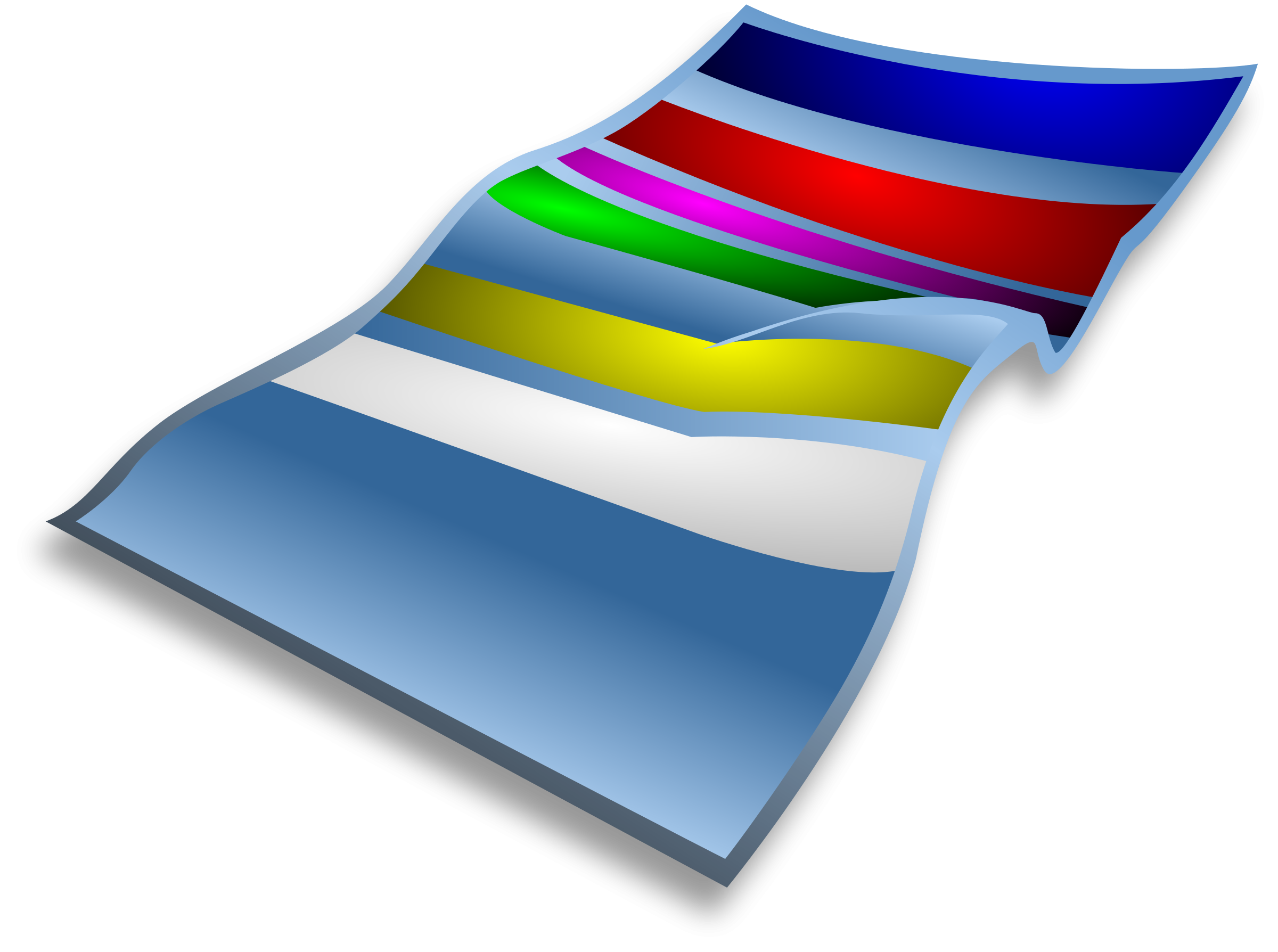 Colorful Rainbow Striped Beach Towel Spread At An Angle PNG Illustration