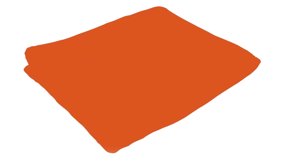 Solid Orange Square Cleaning Towel Cloth Viewed From Above Transparent PNG