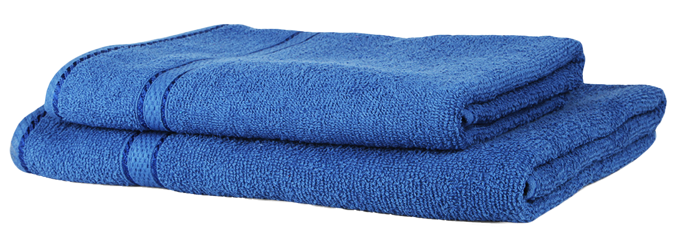 Stack Of Blue Folded Bath Towels With Plush Fabric Texture PNG Clipart