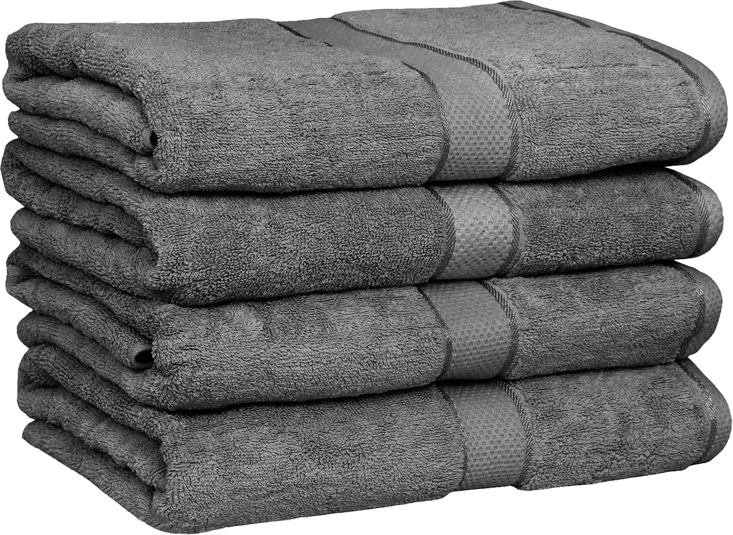 Stack Of Dark Gray Bath Towels Folded In A Neat Pile PNG Clipart