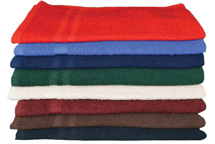 Stack Of Multicolor Folded Towels In Red Blue Green And Brown PNG Graphic