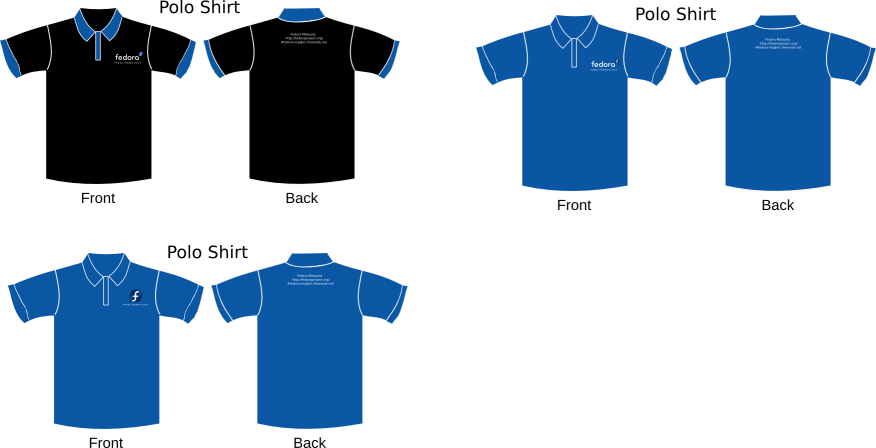 Black And Blue T Shirt Front And Back Color Mockup Collection PNG