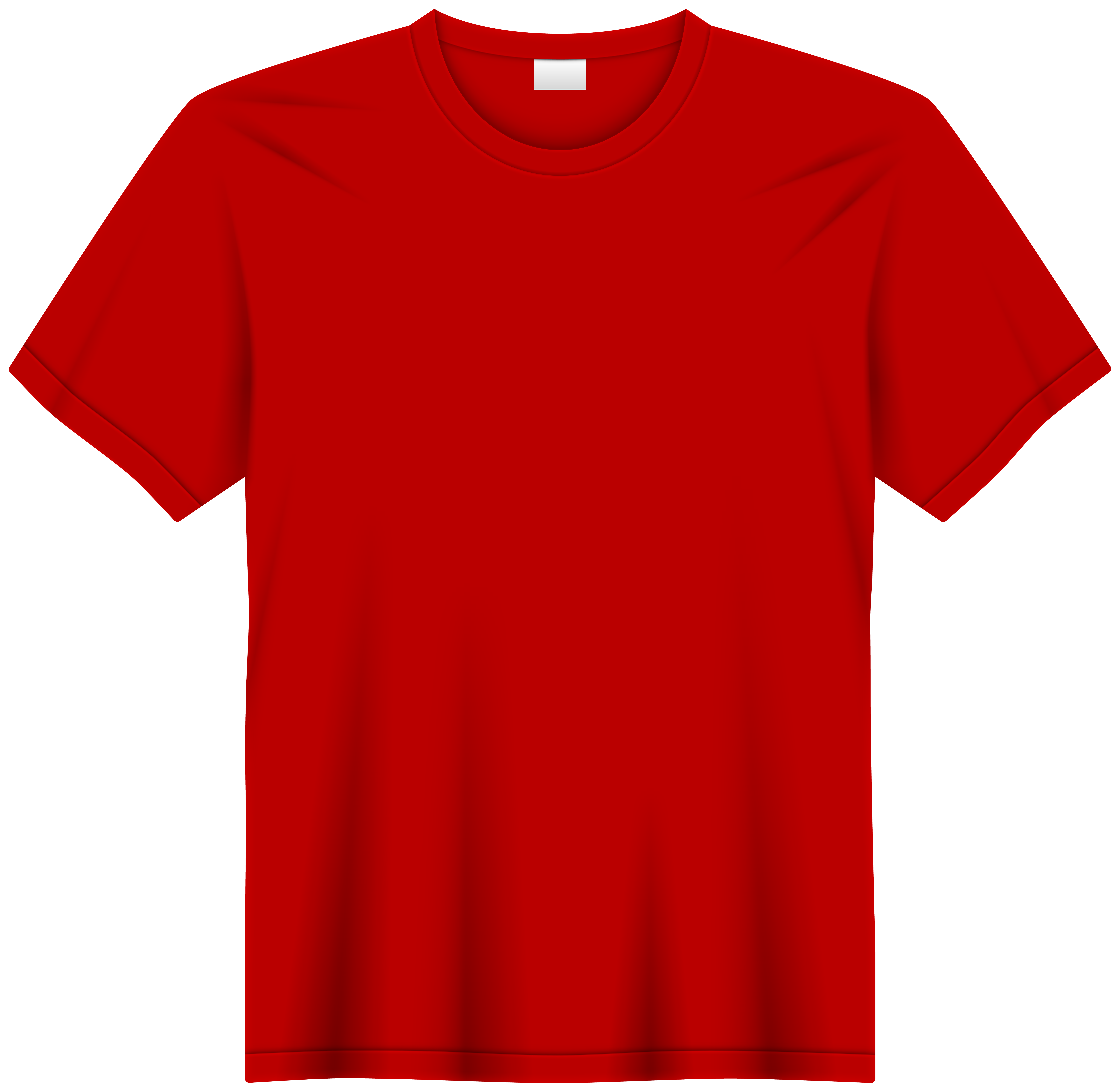 Bright Red Plain Short Sleeve Crewneck T Shirt Isolated PNG Image