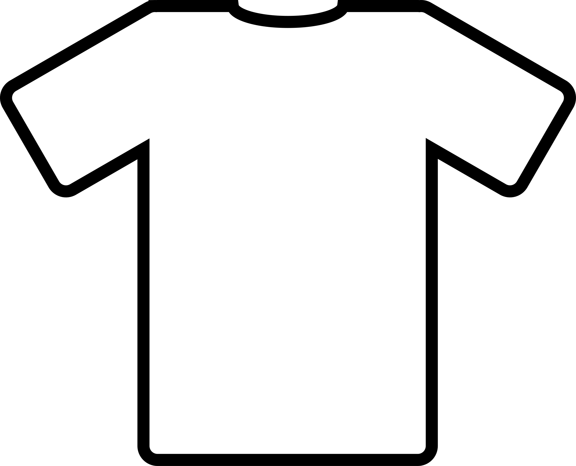 Minimal Black Outline T Shirt Icon With Short Sleeves PNG Graphic