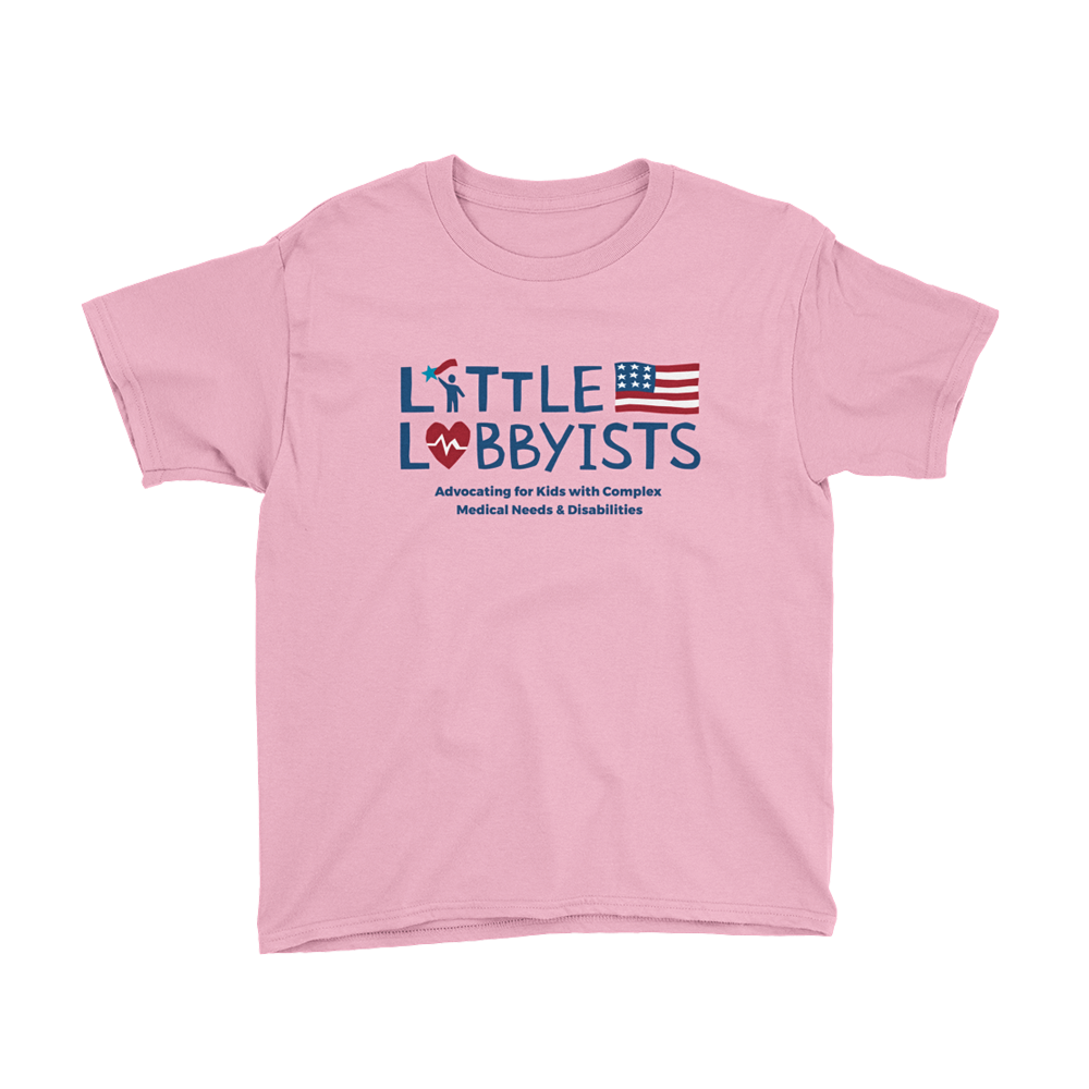 Pink T Shirt With Little Lobbyists Advocacy Logo For Children PNG Image
