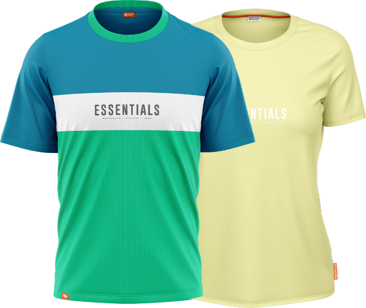 Two Color Block T Shirts In Teal Green And Pale Yellow PNG Clipart