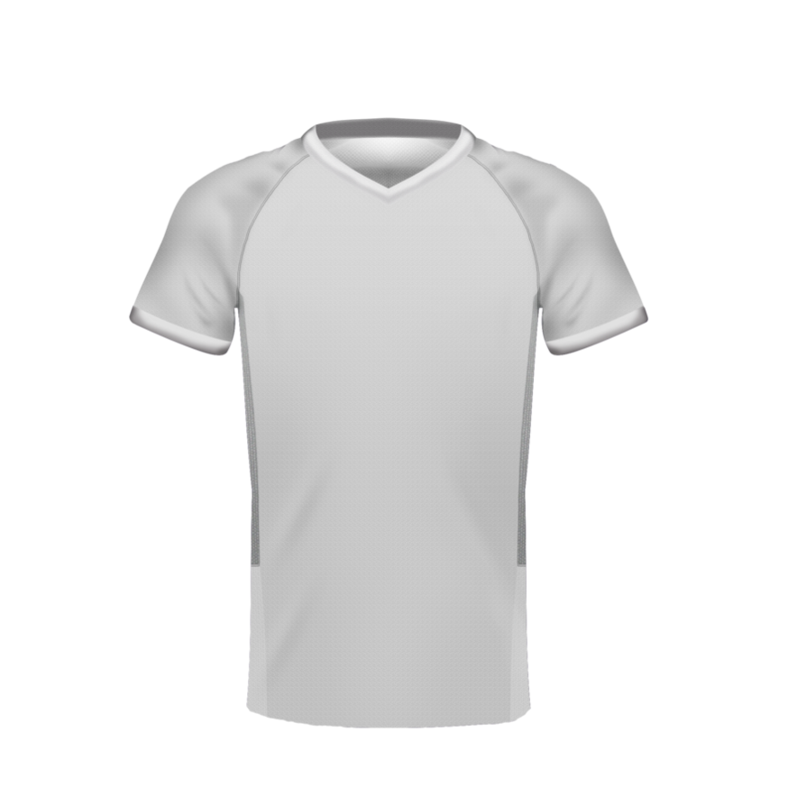 White And Light Gray Raglan T Shirt With Contrast Shoulder Panels PNG Image