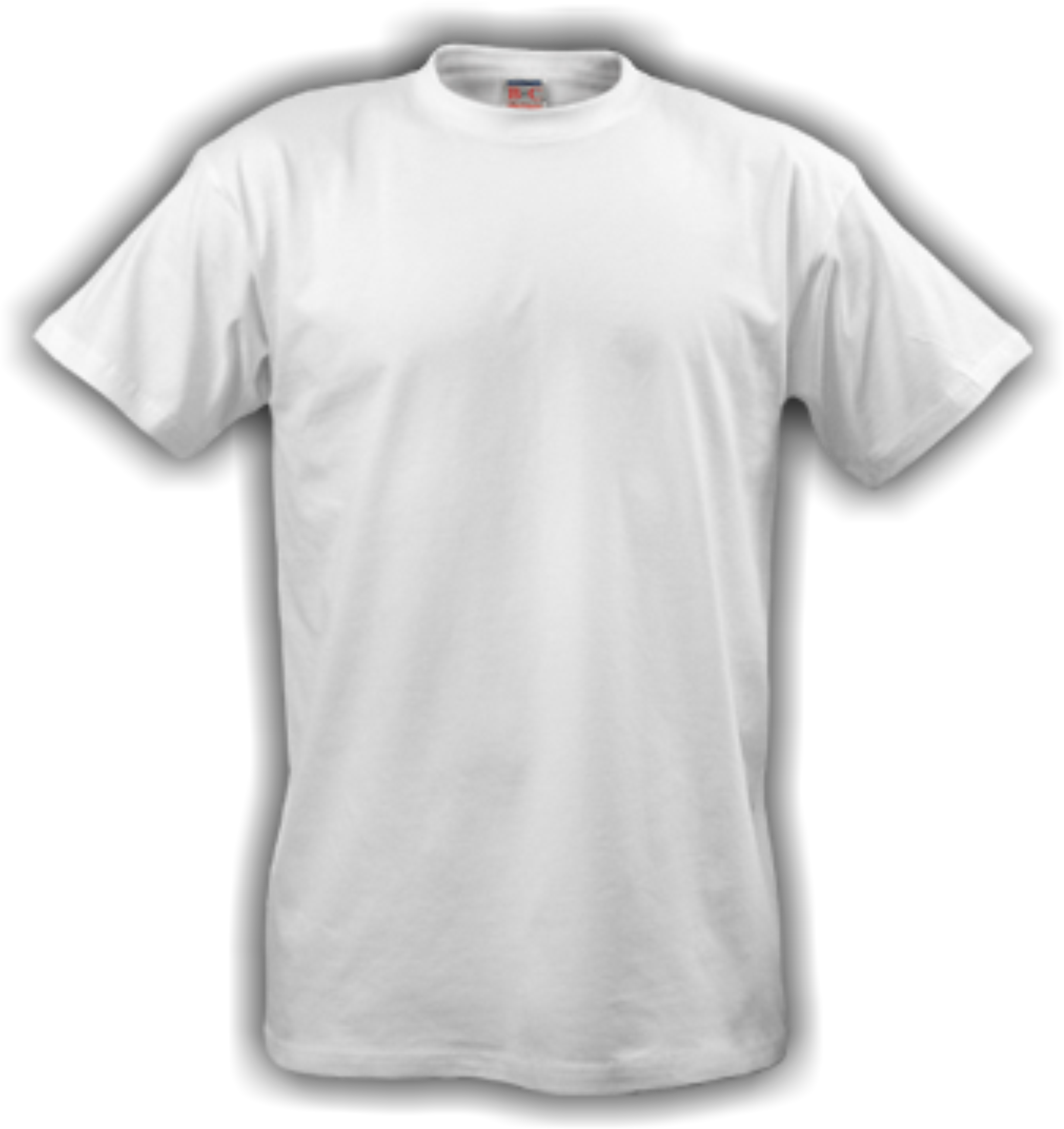White Cotton T Shirt Product Mockup With Soft Drop Shadow PNG Clipart