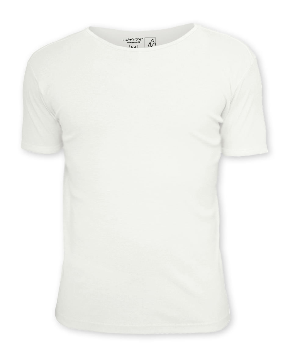 White Short Sleeve T Shirt Product Mockup Front View PNG Clipart