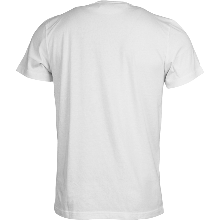 White T Shirt Back View With Short Sleeves Transparent PNG Graphic