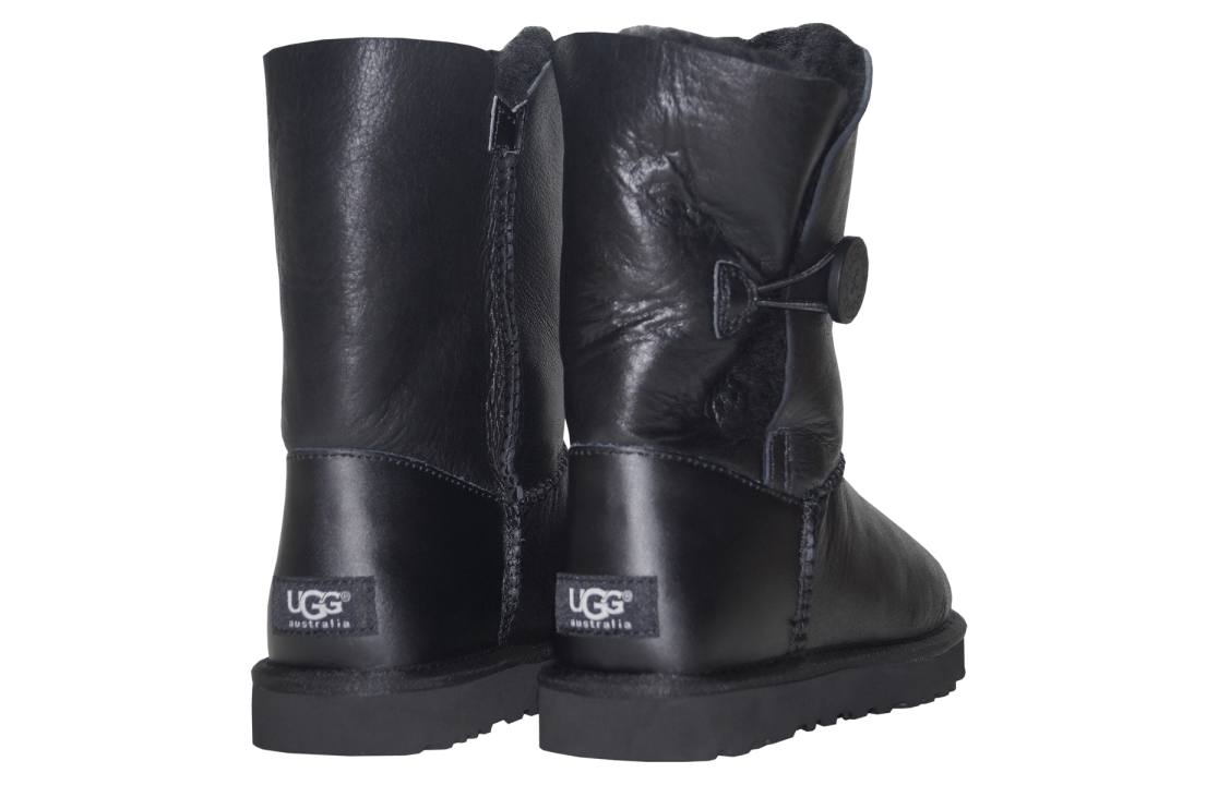 Black Tall Winter Boots Front And Side View With Soft Fleece Lining PNG