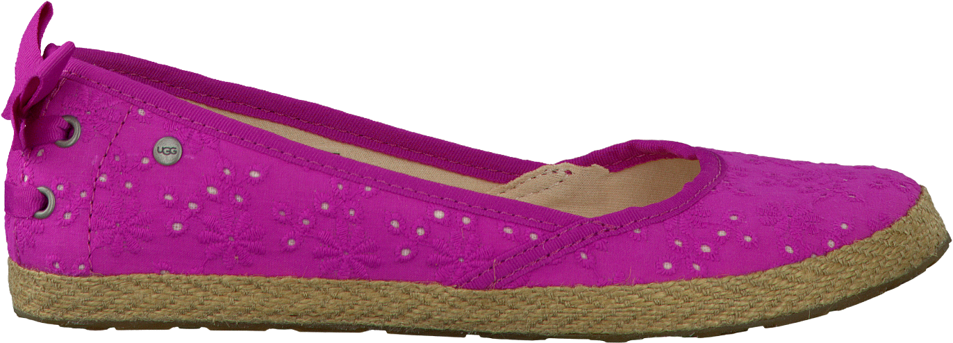Bright Purple Ballet Flat Shoe With Sparkling Stud Decorations PNG Clipart