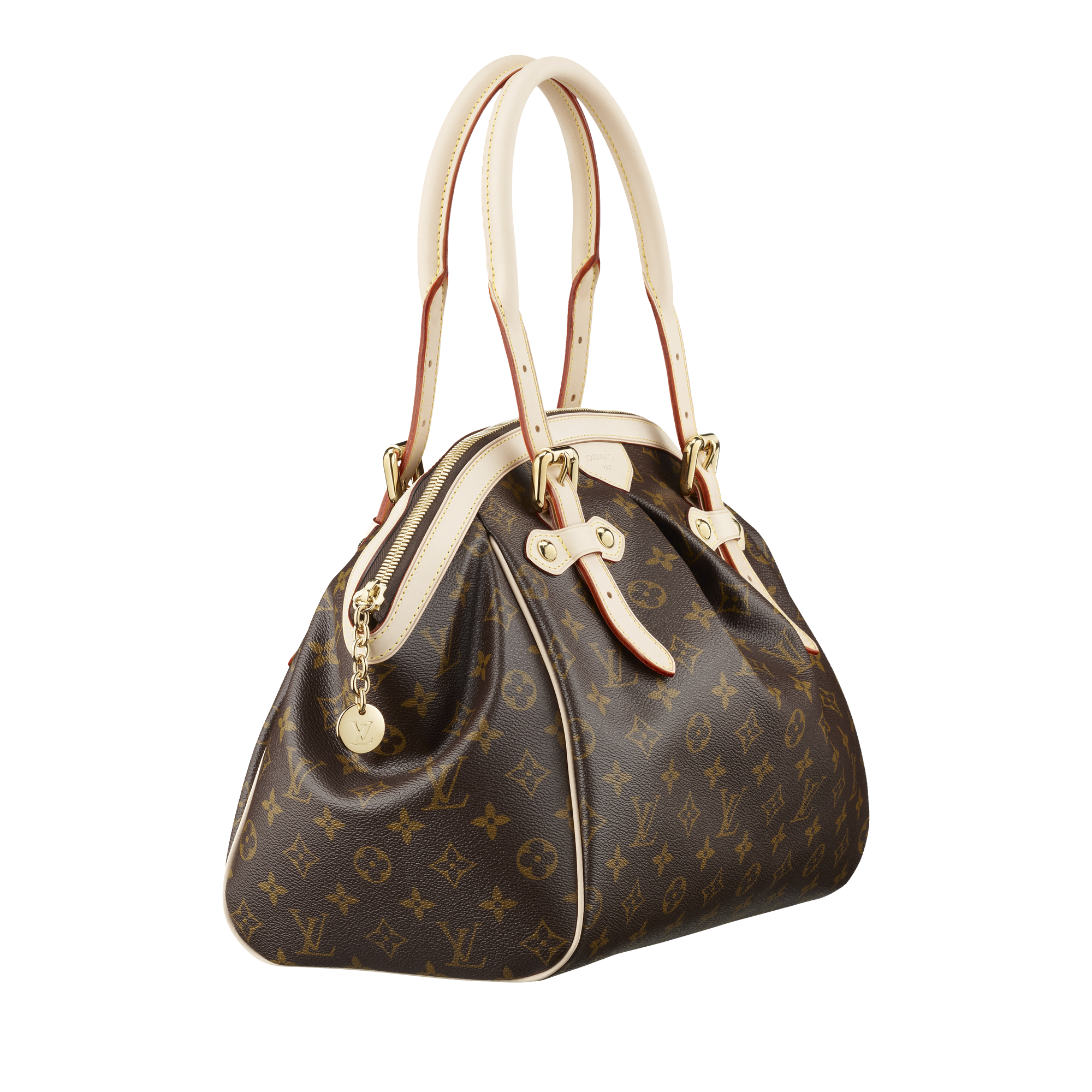 Dark Brown Monogram Mini Shoulder Bag With Short Handles PNG Image