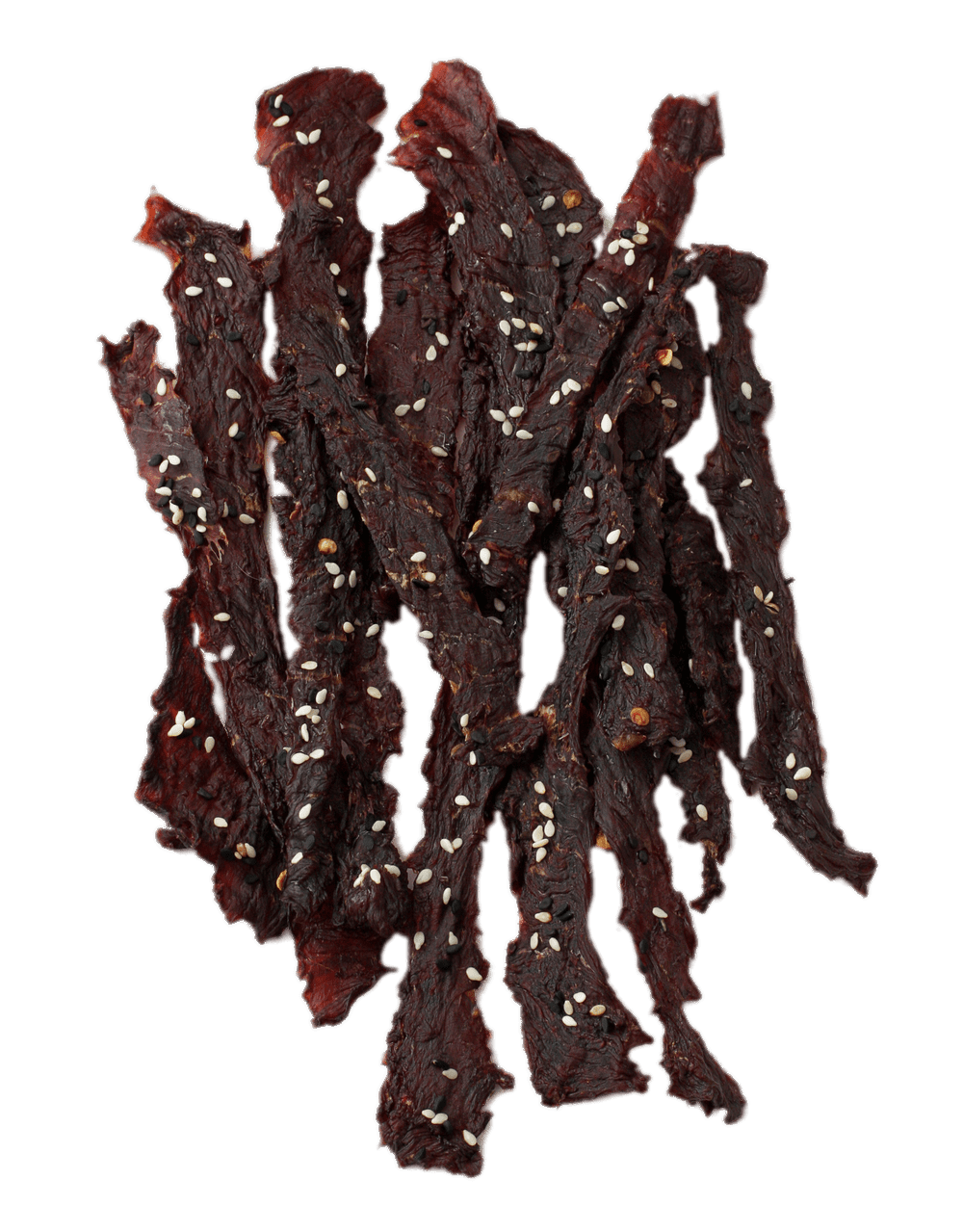 Bundle Of Dark Beef Jerky Strips Dried Meat Snack PNG Clipart