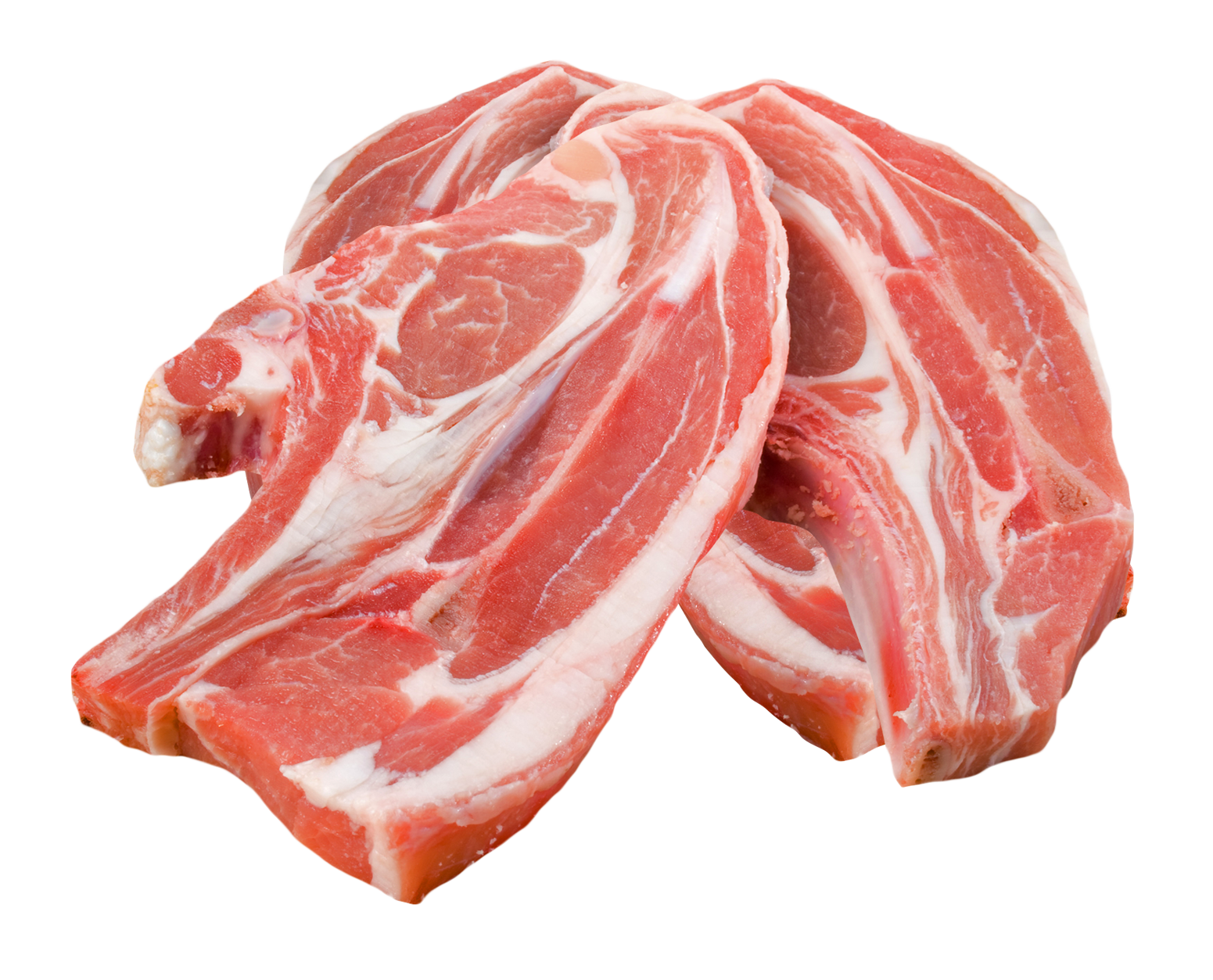 Fresh Bone In Lamb Style Chops With Red Meat And White Bones PNG Clipart