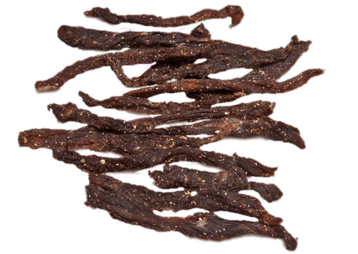 Long Thin Beef Jerky Strips Dried Meat Snack PNG Clipart