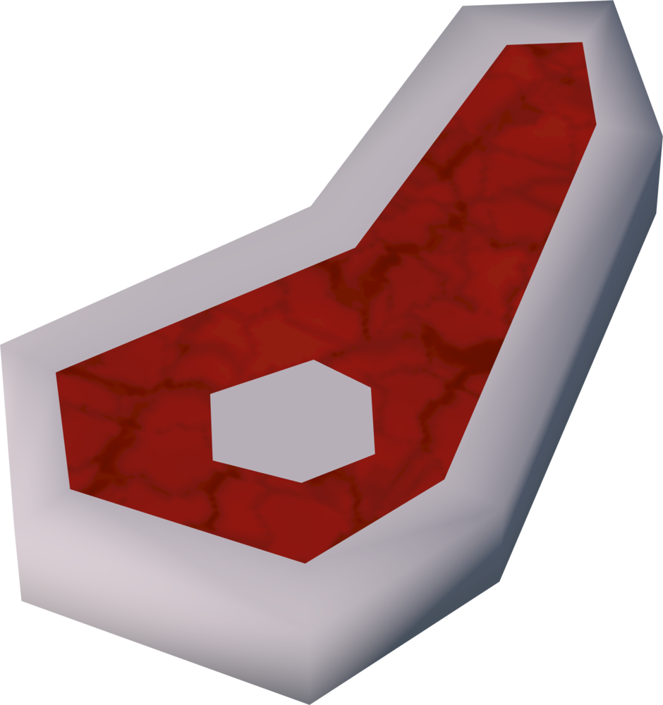 Red T Bone Steak Shape Icon With White Border Transparent PNG Graphic