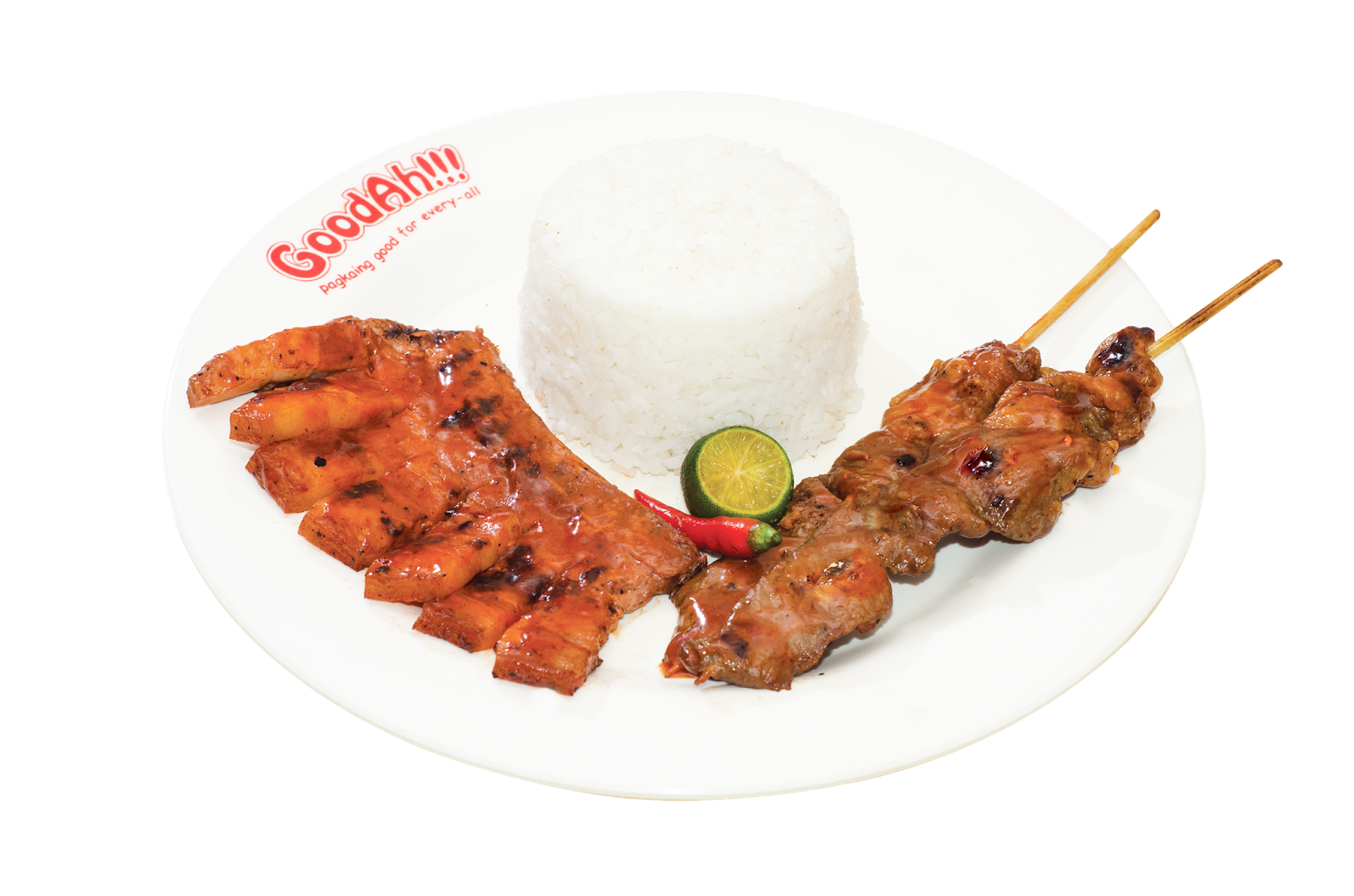 Grilled Meat Skewers Served With Lemon And Fresh Herbs PNG Image