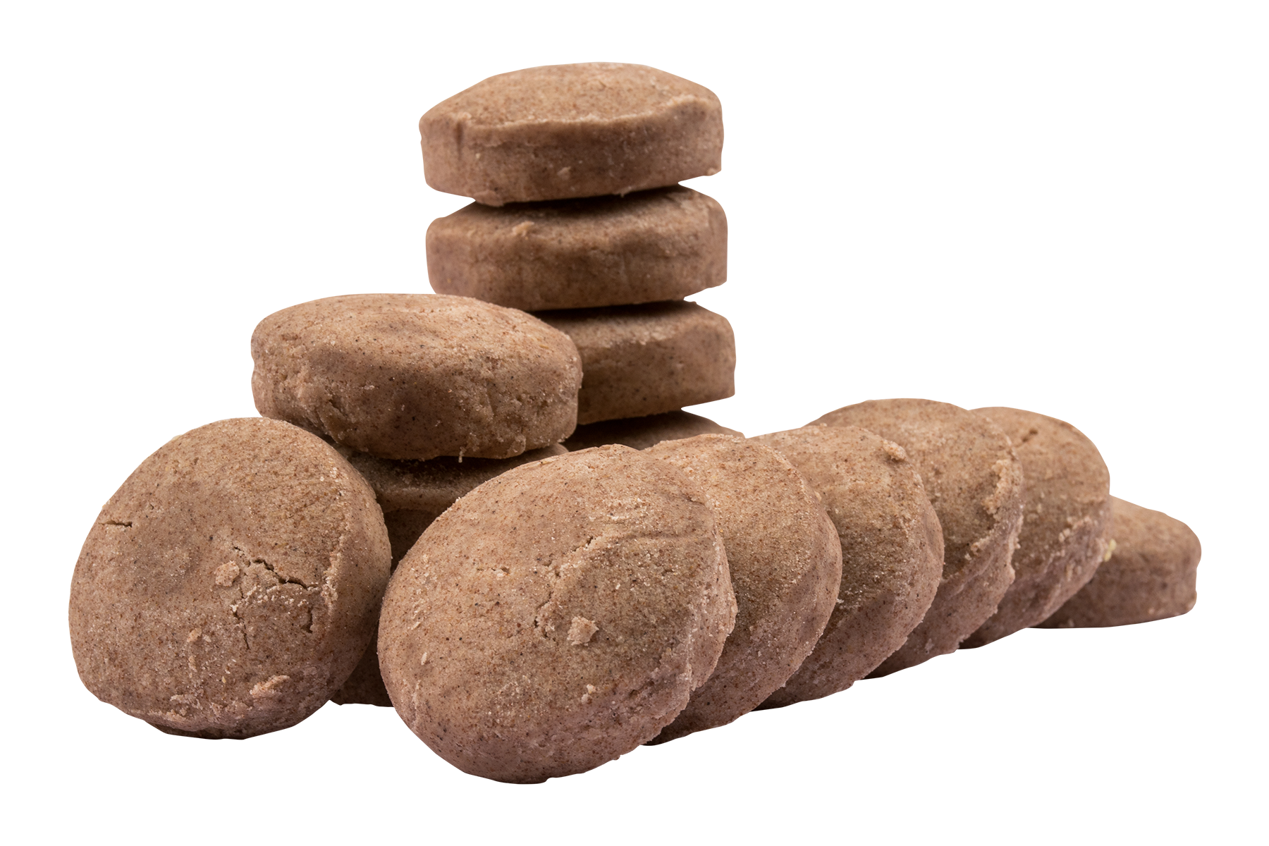 Assorted Brown Cookies Stacked Together With Crisp Crumb Texture PNG Image