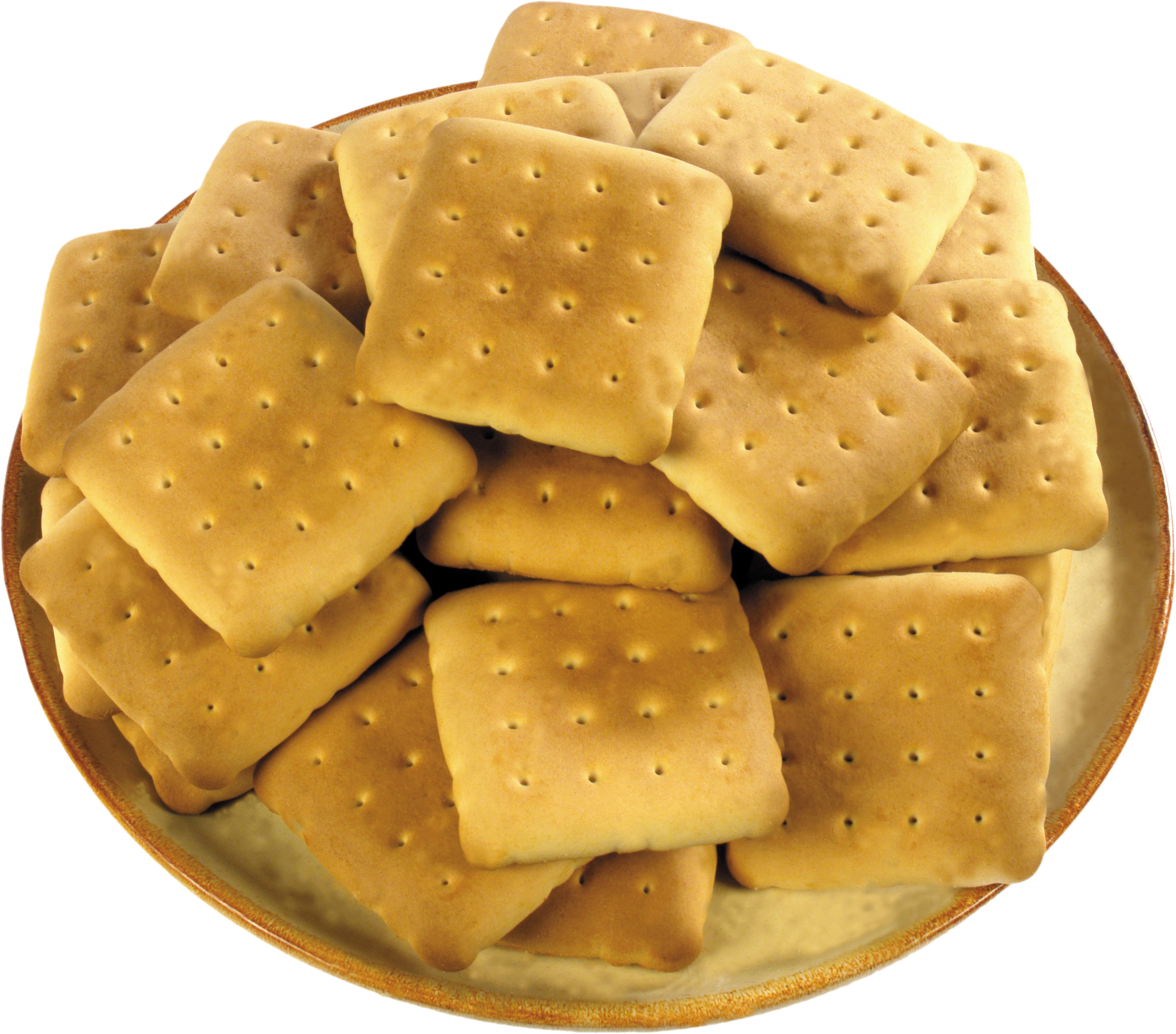 Bowl Filled With Square Golden Savory Crackers And Crisp Bites PNG Clipart
