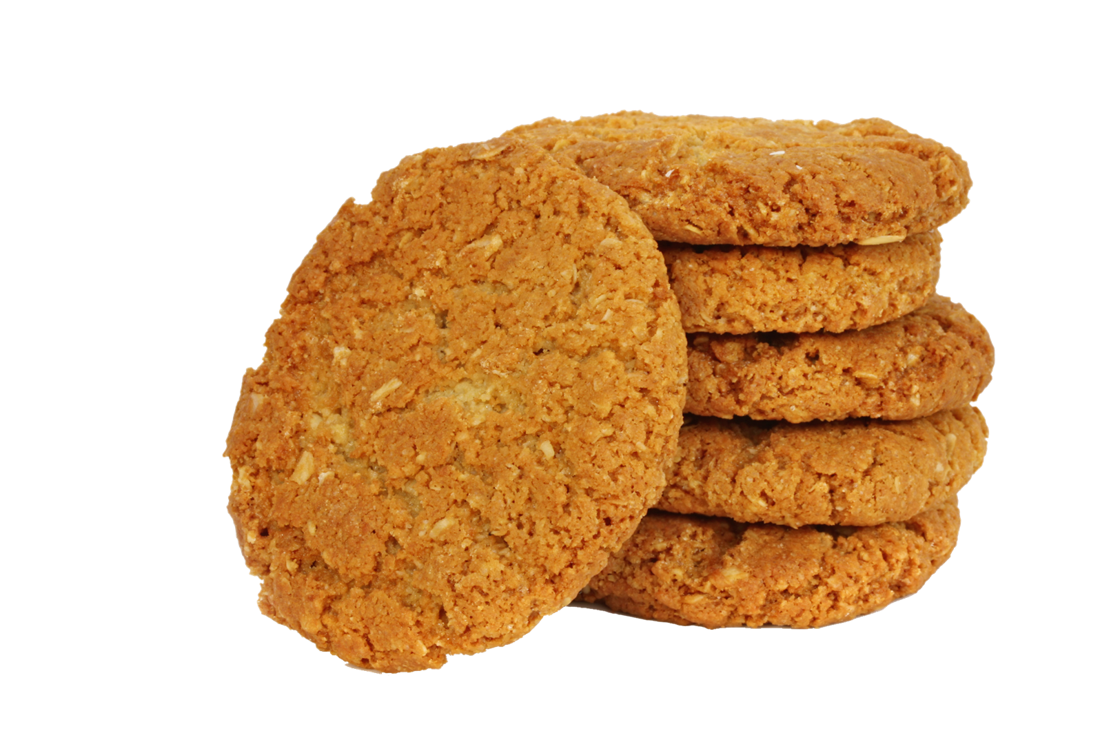 Golden Round Oat Biscuits With Crumbly Edges Isolated Transparent PNG