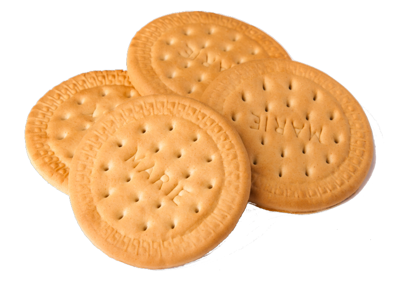 Golden Round Sandwich Biscuits With Dotted Top And Cream Center PNG