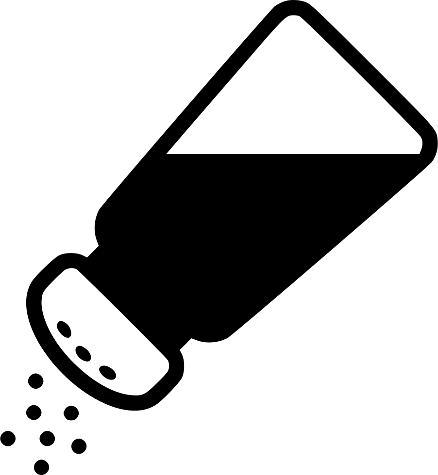 Black Diagonal Pepper Shaker Icon Sprinkling Ground Seasoning PNG Illustration