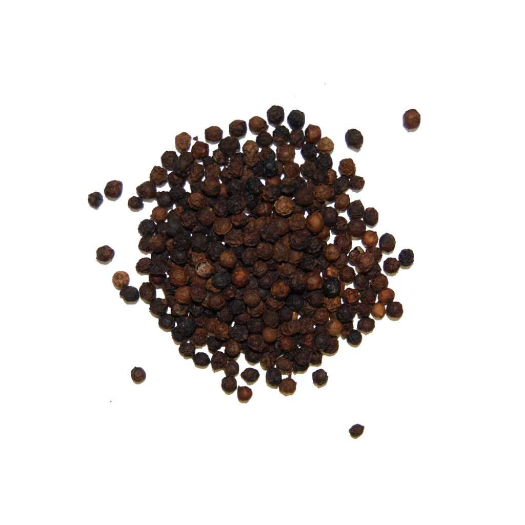 Close Up Scatter Of Whole Black Peppercorns On Transparent Background PNG