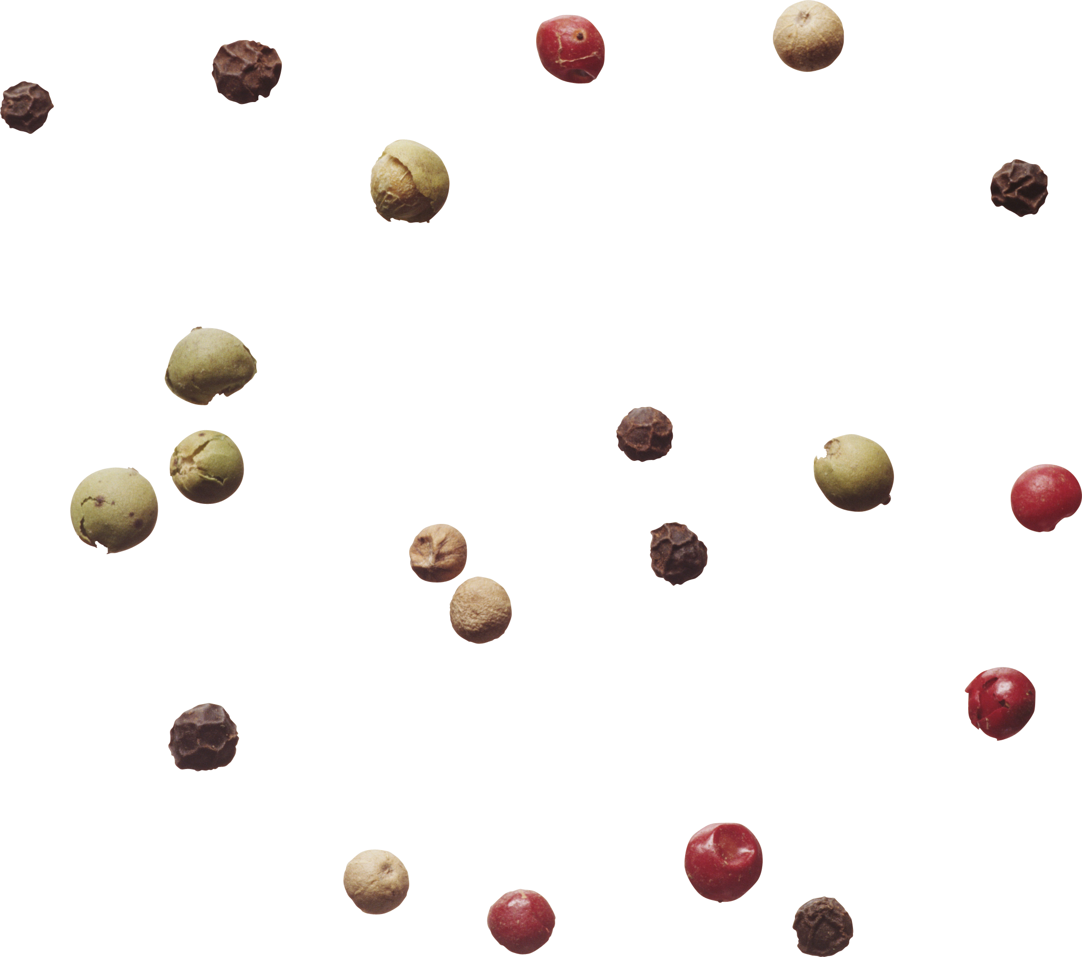 Colorful Mixed Peppercorns Scattered With Green Red And Black Spices PNG