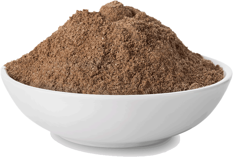 Ground Black Pepper Powder Mound In White Ceramic Bowl PNG Image
