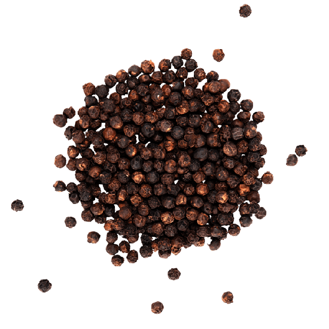Large Pile Of Whole Dark Black Peppercorns Isolated Transparent PNG