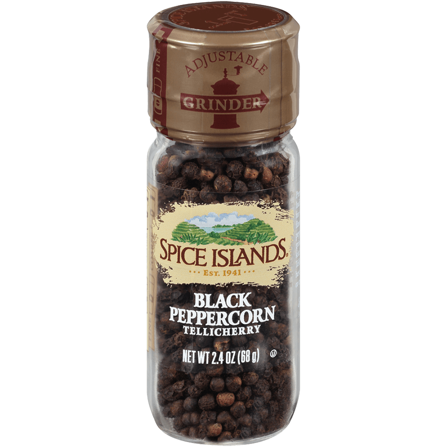 Whole Black Pepper Grinder Bottle With Clear Body And Brown Cap PNG Clipart