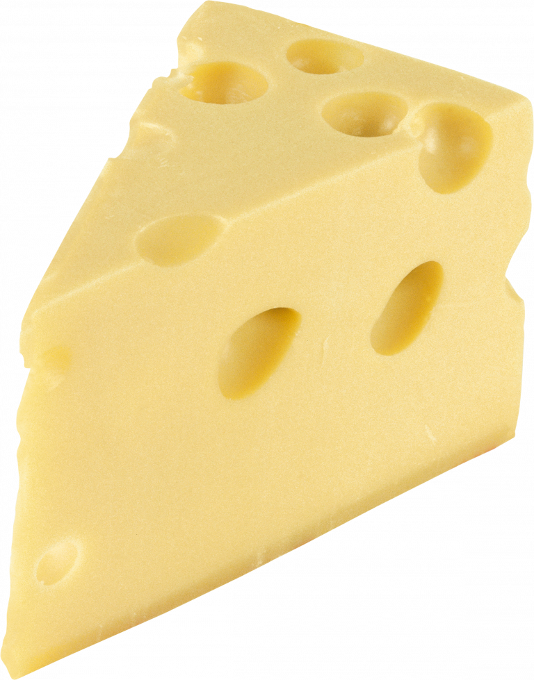 Angular Slice Of Swiss Cheese With Round Holes PNG Clipart