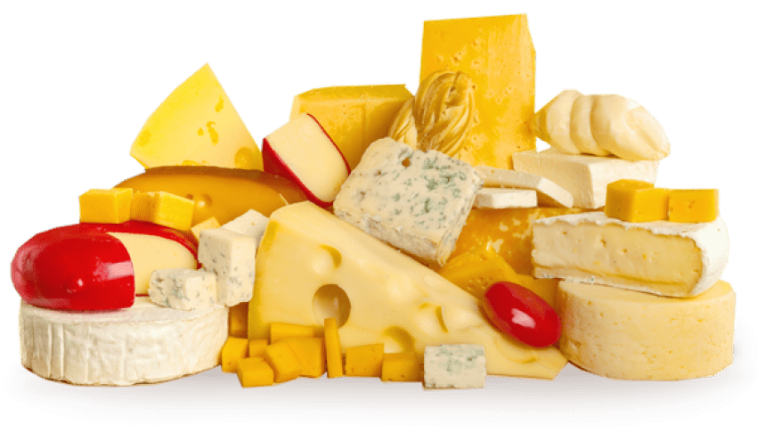 Colorful Cheese Board With Assorted Gourmet Cheese Wedges PNG Image