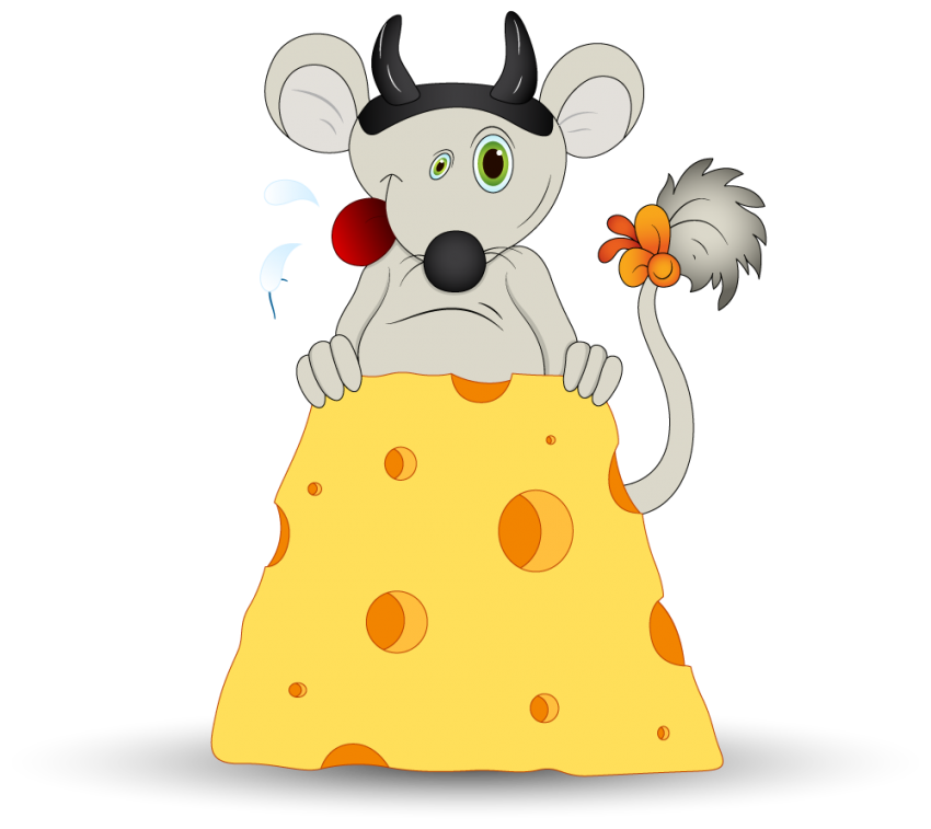 Cute Cartoon Cow Wearing A Swiss Cheese Costume PNG Illustration