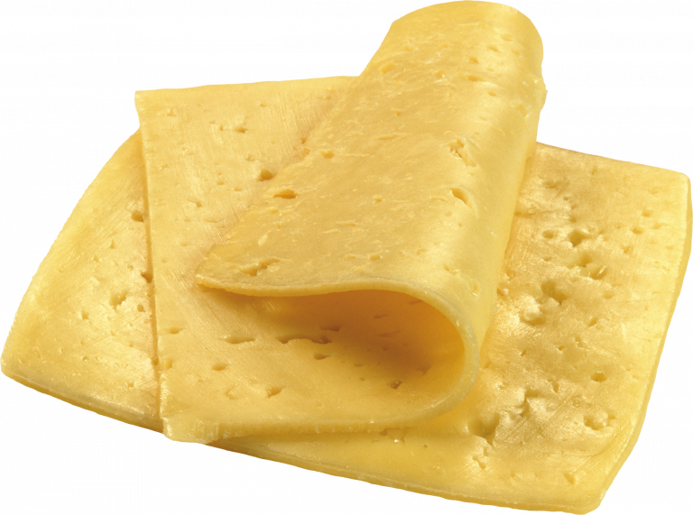 Folded Slices Of Pale Yellow Cheese Stacked Together PNG Image