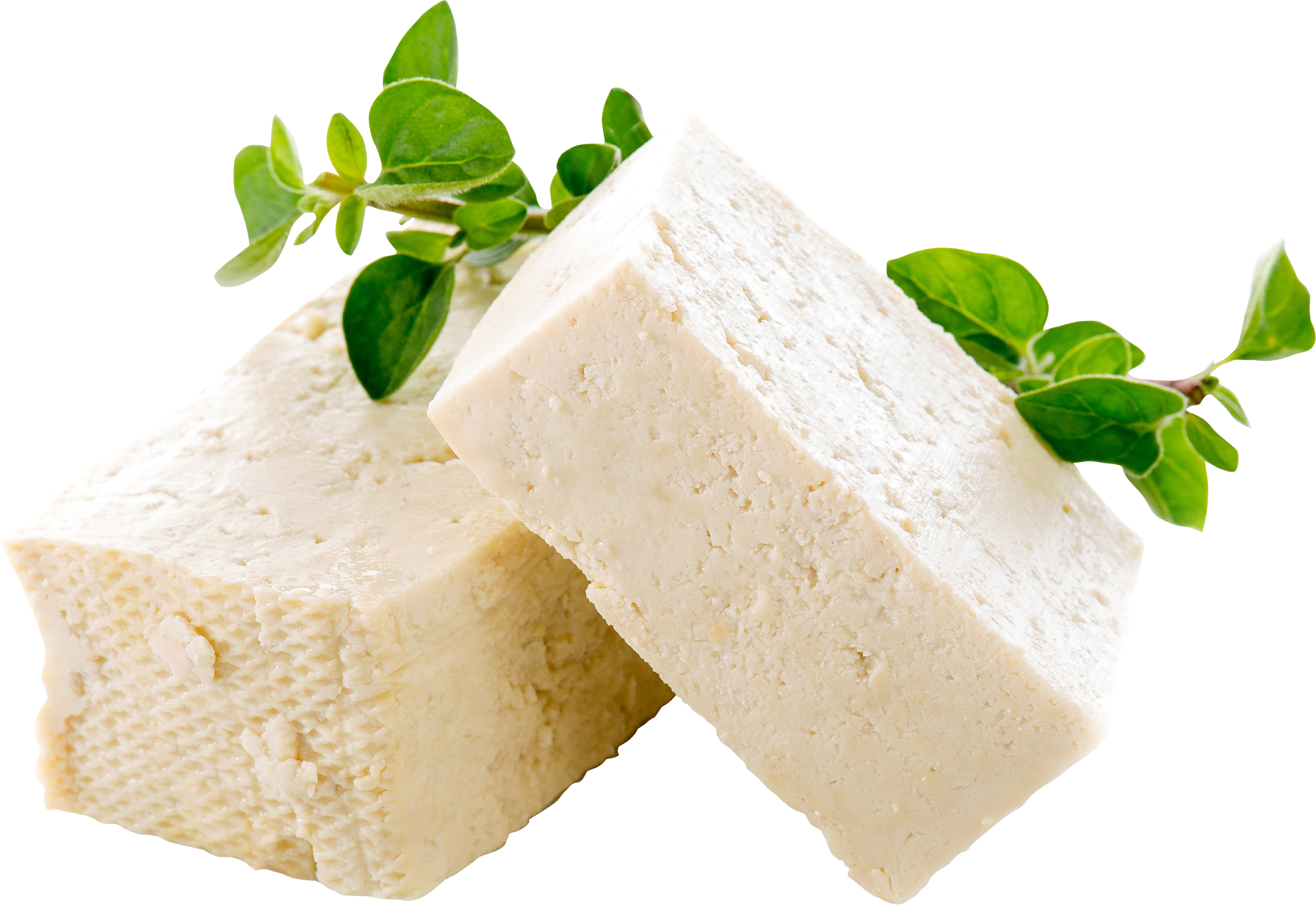 Fresh White Feta Cheese Cubes With Green Herbs Transparent Background PNG Image