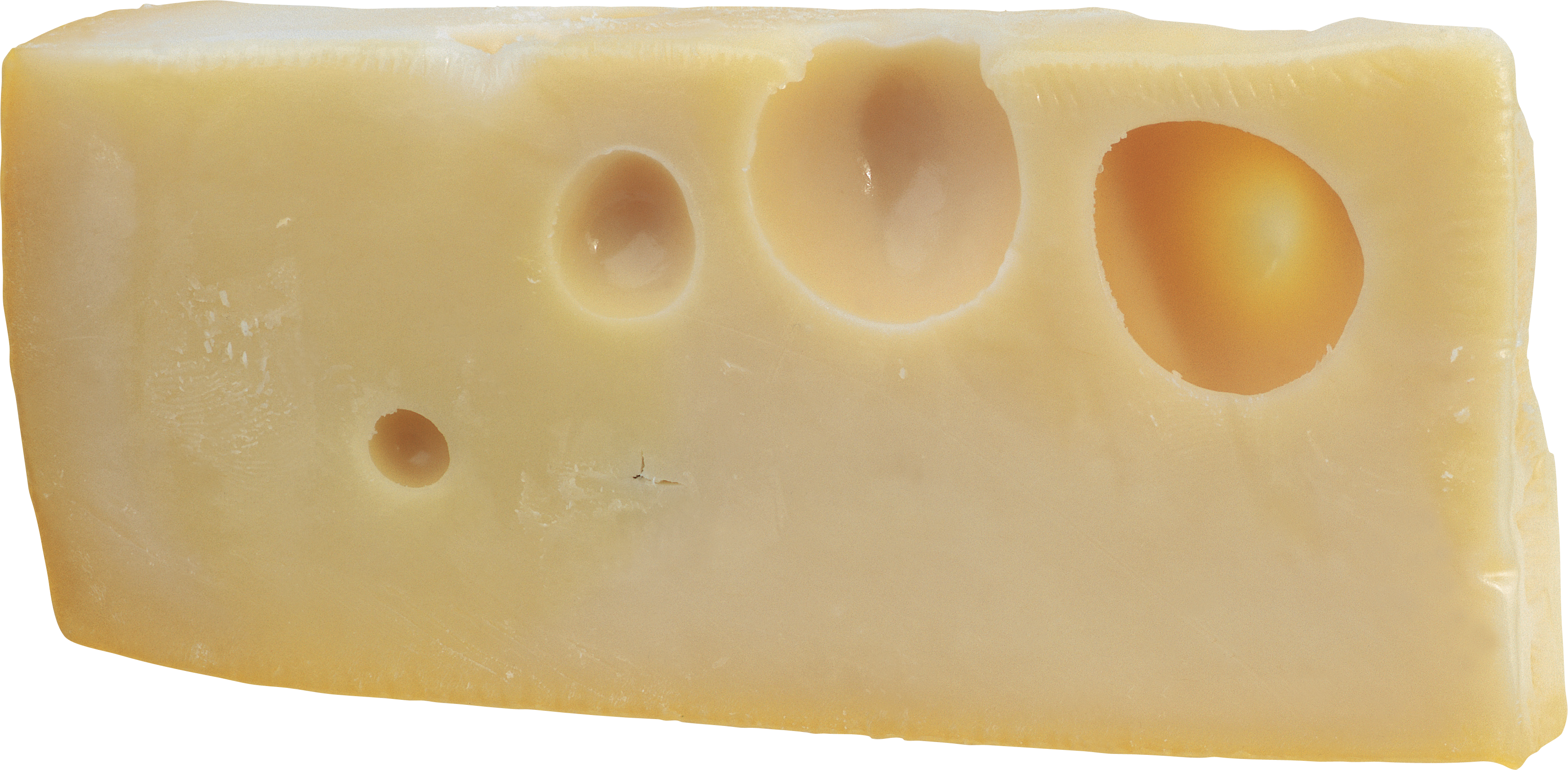 Pale Yellow Cheese Block With Small Round Holes Transparent Background PNG