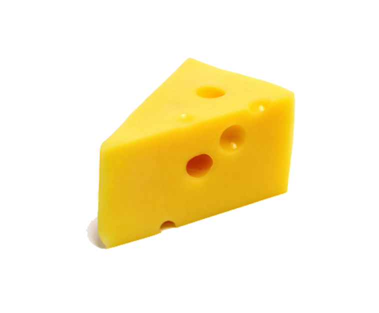 Small Yellow Swiss Cheese Wedge With Round Holes PNG Clipart