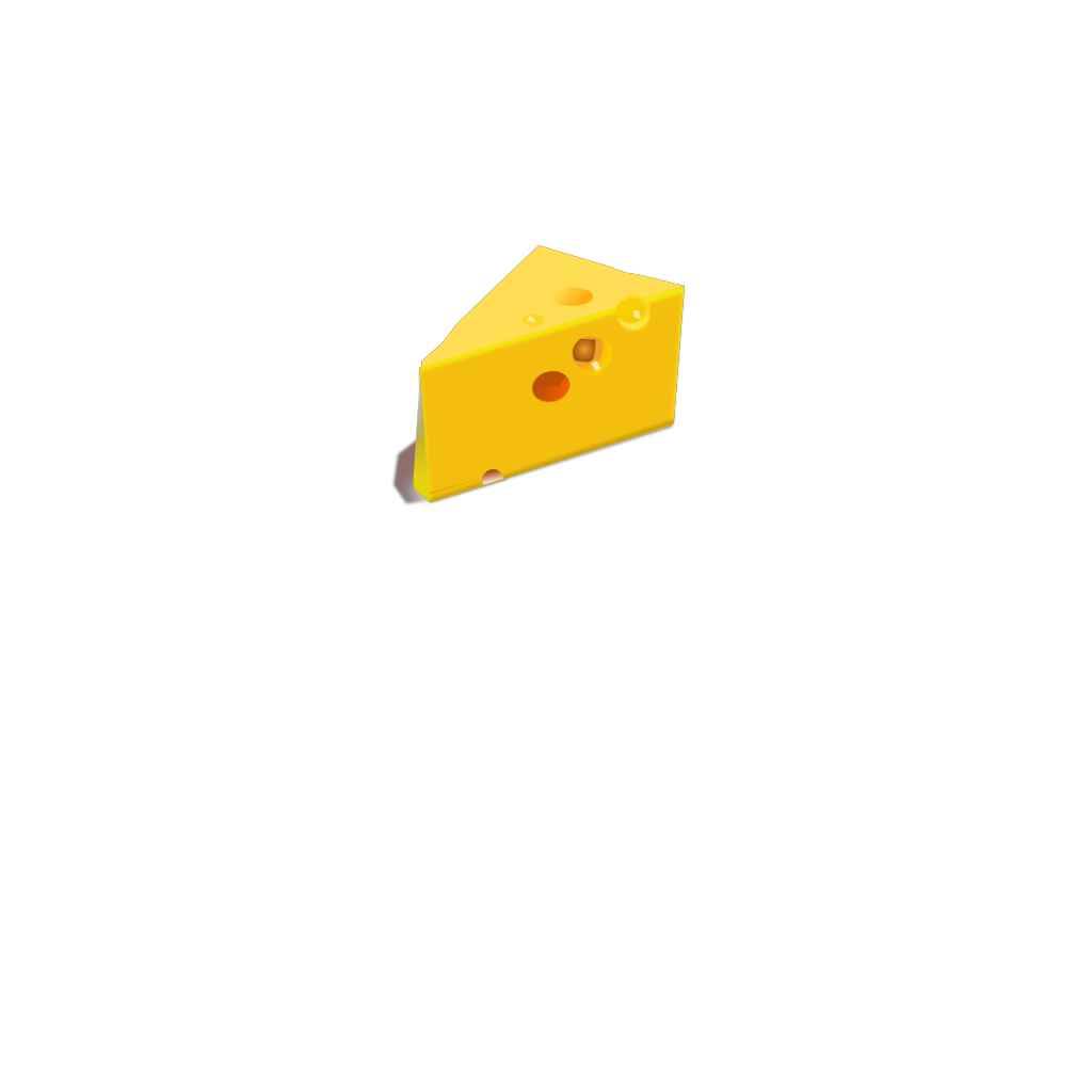 Tiny Yellow Swiss Cheese Wedge Icon With Round Holes Transparent PNG